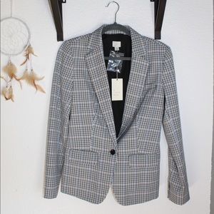 Plaid business blazer